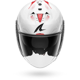 SHARK SKWAL JET CUP SPEED-TECH Blanco Rojo NEGRO Casco De Moto