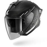 SHARK SKWAL JET CUP SPEED-TECH Mat NEGRO Blanco Anthra Casco De Moto