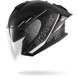SHARK SKWAL JET CUP SPEED-TECH Mat NEGRO Blanco Anthra Casco De Moto