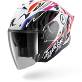 SHARK SKWAL JET CUP SPEED-FANCY NEGRO Blanco Naranja Casco De Moto