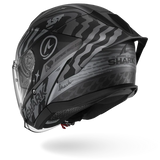 SHARK SKWAL JET CUP SPEED-FANCY Mat NEGRO Anthra Plata Casco De Moto