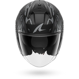 SHARK SKWAL JET CUP SPEED-FANCY Mat NEGRO Anthra Plata Casco De Moto