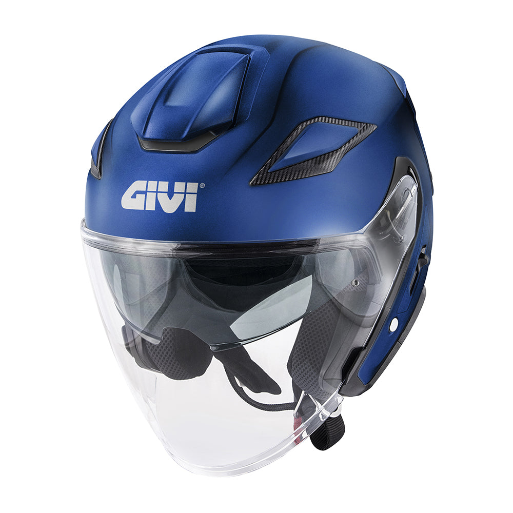 GIVI X29 Fiber Casco Jet Moto Azul Mate
