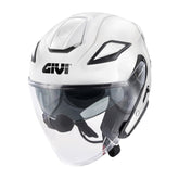 GIVI X29 Fiber Urbana Calle Para Moto Casco Jet Blanco Brillante Pieno