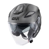GIVI X29 Fiber Casco Jet Para Moto Urban Street Scooter Titanio