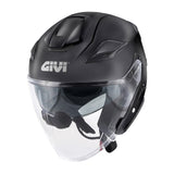 GIVI X29 Fiber Casco Jet Abierto Para Scooter Negro Mate
