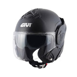 GIVI HX30B con parte delantera abatible de motocicleta Casco integral negro