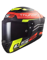 LS2 FF805 CASCO THUNDER CARBON BLACK ATTACK MATT RED / H-V YELLOW