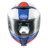 PREMIER LEGACY GT SE 13 CASCO MODULAR DE MOTO BLANCO AZUL ROJO