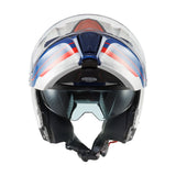 PREMIER LEGACY GT SE 13 CASCO MODULAR DE MOTO BLANCO AZUL ROJO