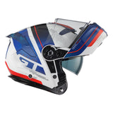 PREMIER LEGACY GT SE 13 CASCO MODULAR DE MOTO BLANCO AZUL ROJO