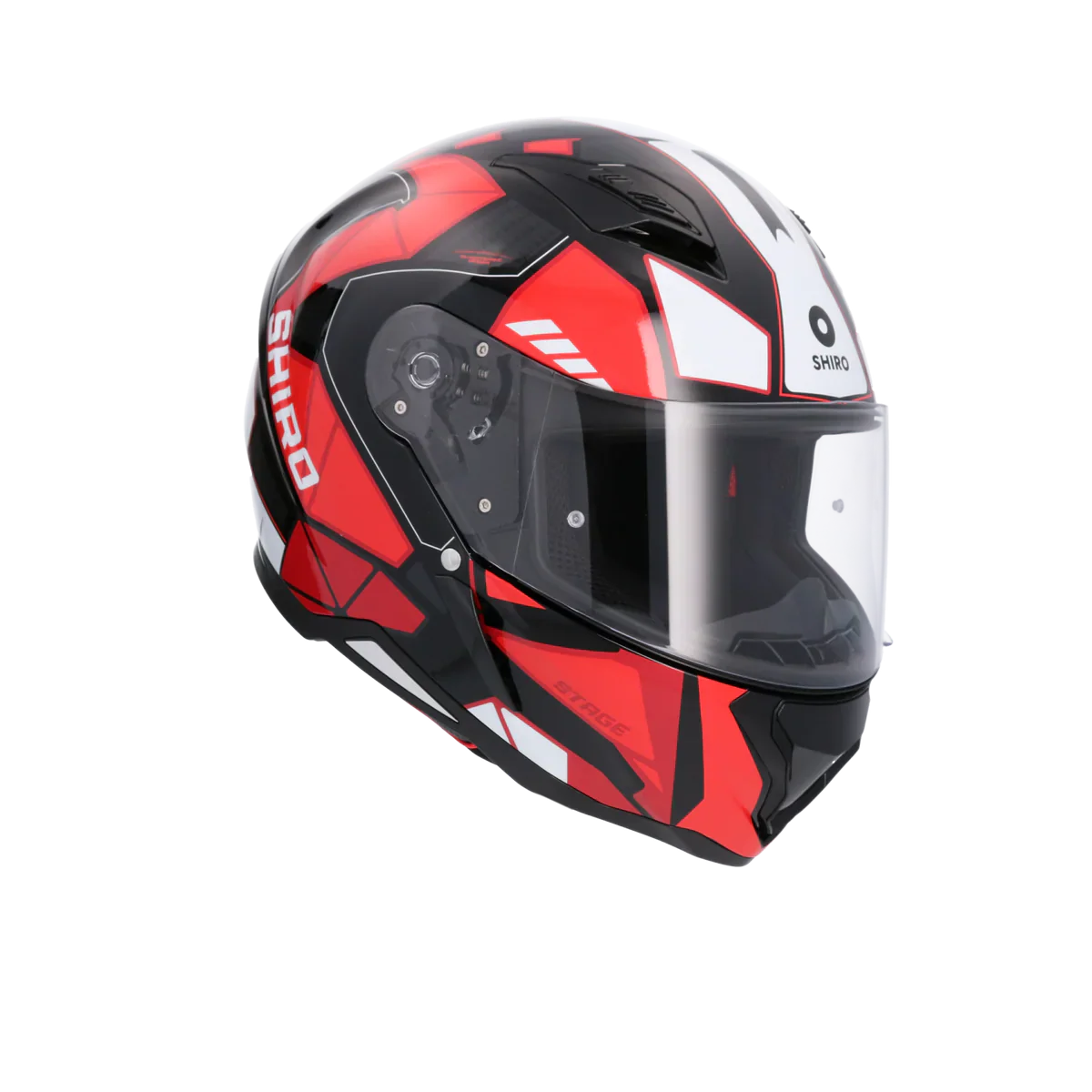 SHIRO CASCO HUNTER SH-890 STAGE NEGRO_ROJO