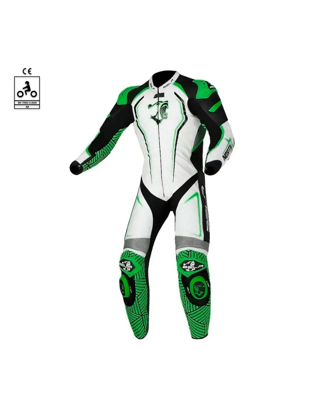BELA-Mono 1 PC North Star blanca/Negro/Verde - SECURTEX MOTOR S.L (t/a MaximoMoto)