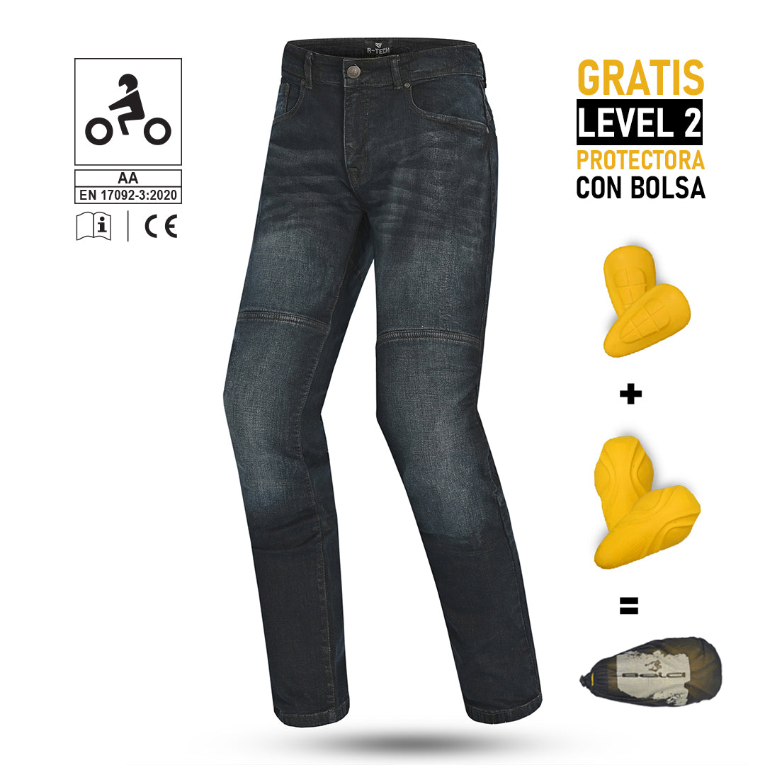 R-TECH - Pantalón Jeans Johny Azul Vaquero