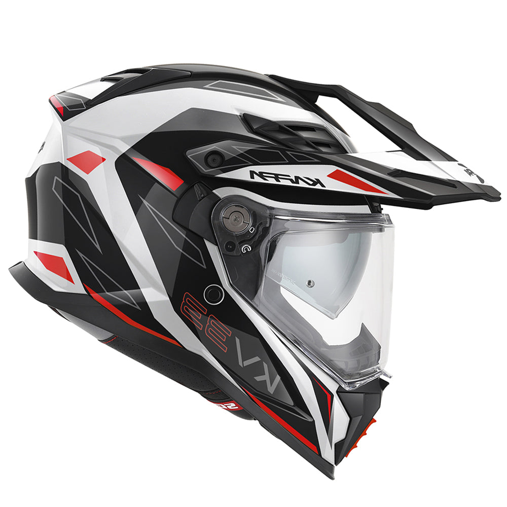 Kappa KV33 Enduro Wizard aventura Casco de blanco negro rojo