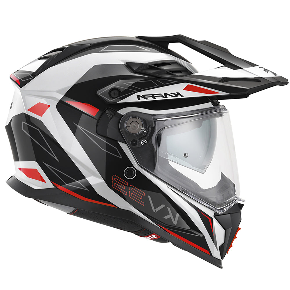 Kappa KV33 Enduro Wizard aventura Casco de blanco negro rojo