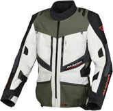 Macna Domane hombre Chaqueta ligera moto gris claro verde negro