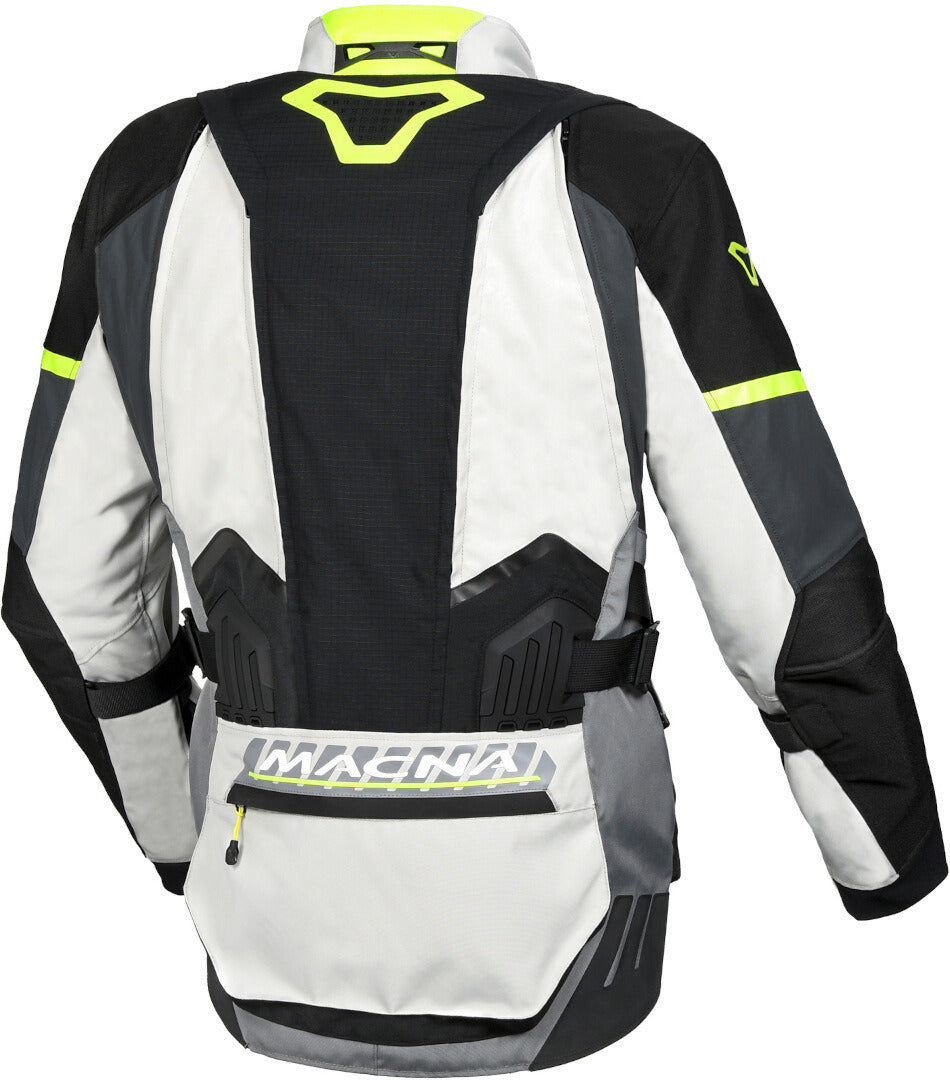 Macna Domane hombre Chaqueta textil gris claro gris amarillo flúor