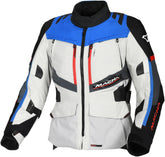 Macna Domane mujer Chaqueta textil moto Gris Claro Azul Negro