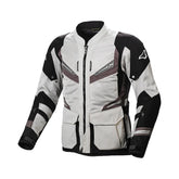 Macna Aerocon hombre Chaqueta moto Turismo Negro Gris Claro Topo