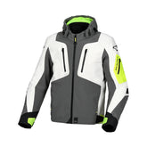 Macna Angle Hombre Chaqueta Carrera Textil Impermeable Gris Amarillo