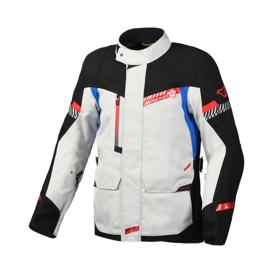 Macna Aspire hombre Chaqueta textil equitación gris claro negro azul