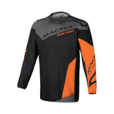 MACNA Backyard-1 Hombre Camisa moto Negro Gris Naranja