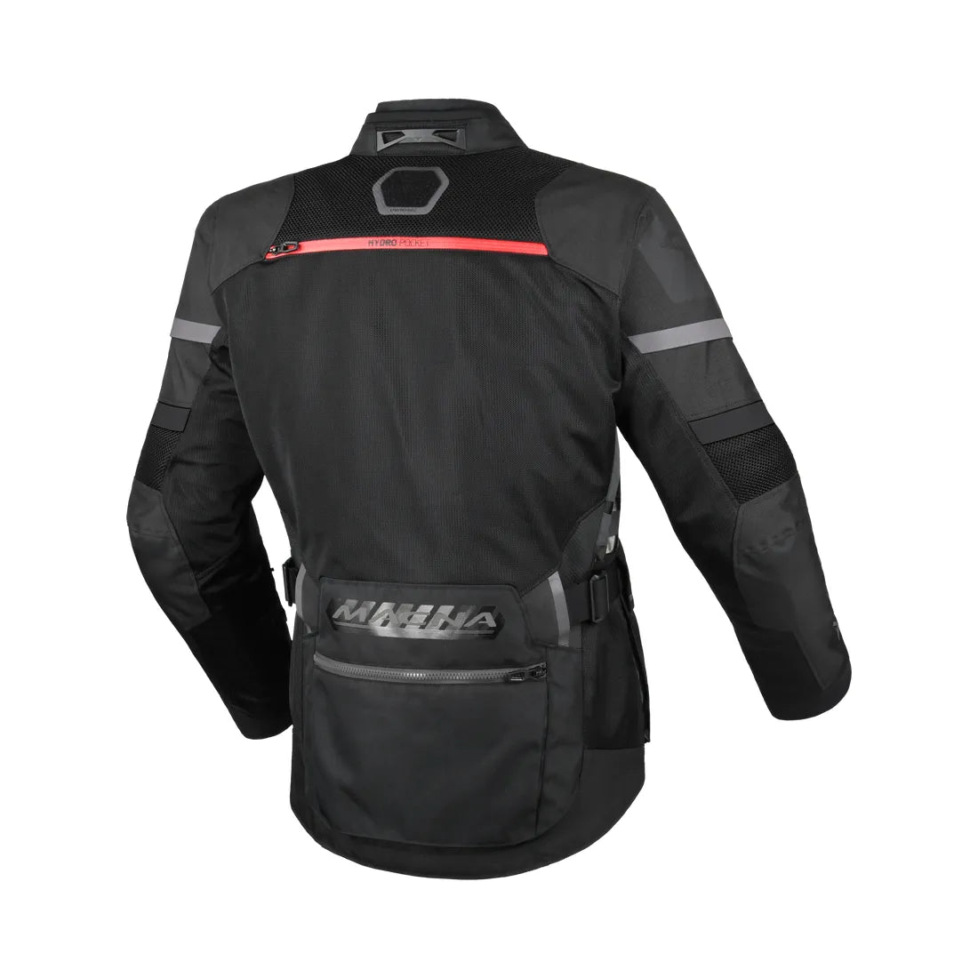 Macna Captane hombre Chaqueta textil aventura Negro
