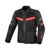 Macna Captane hombre Chaqueta carreras aventura Negro Rojo