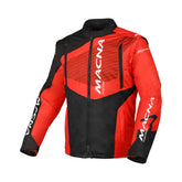 MACNA CREST Hombre Moto Softshell Chaqueta Negro Rojo