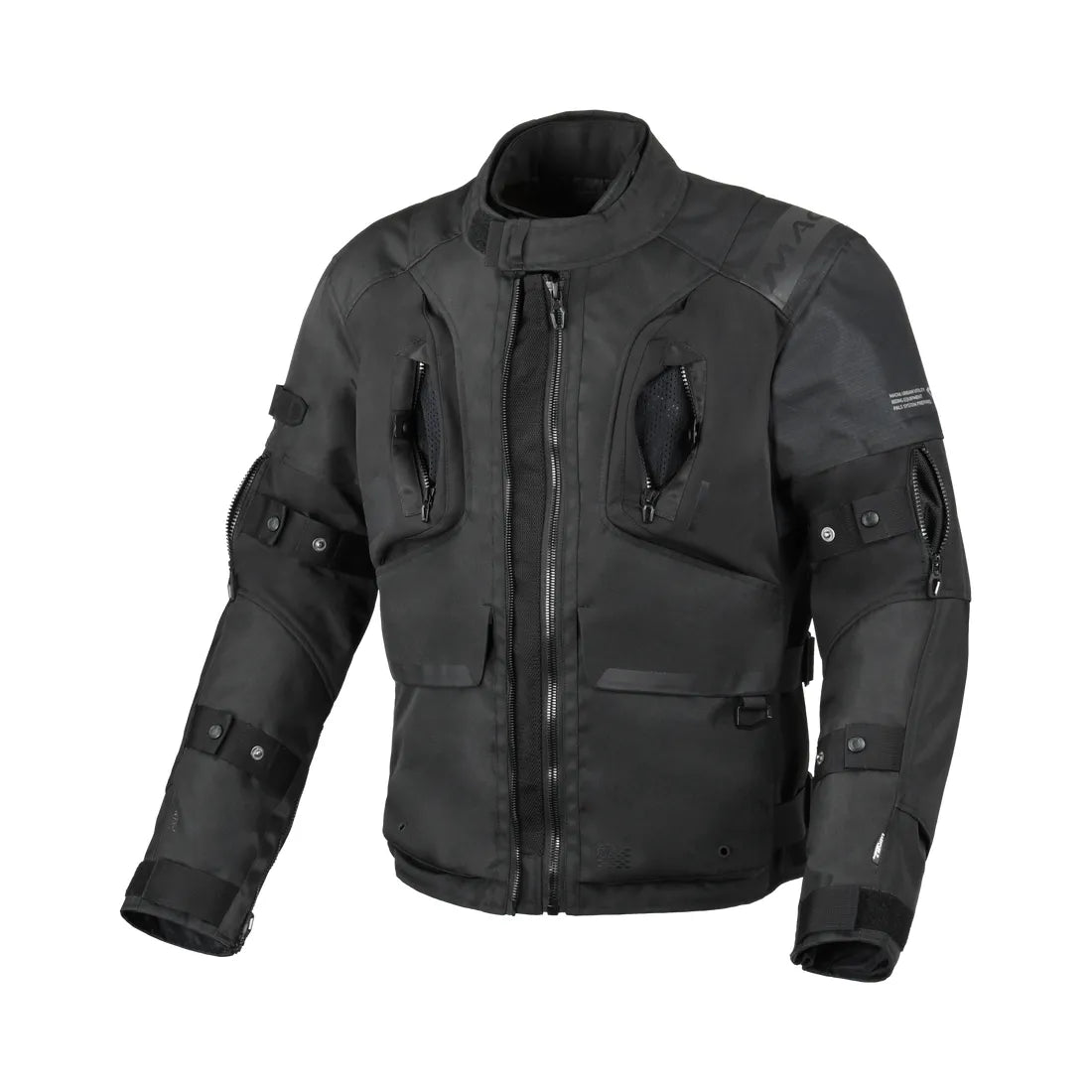 Macna Higera hombre Chaqueta textil impermeable motocicleta Negro