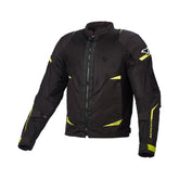 Macna Hurracage hombre Chaqueta textil Aventura Negro Amarillo Neón
