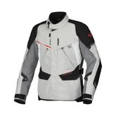 Macna Mundial Hombre Chaqueta Touring Textil 3 Capas Gris Negro Rojo