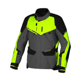 Macna Mundial Hombre Chaqueta Moto Gris Amarillo Negro