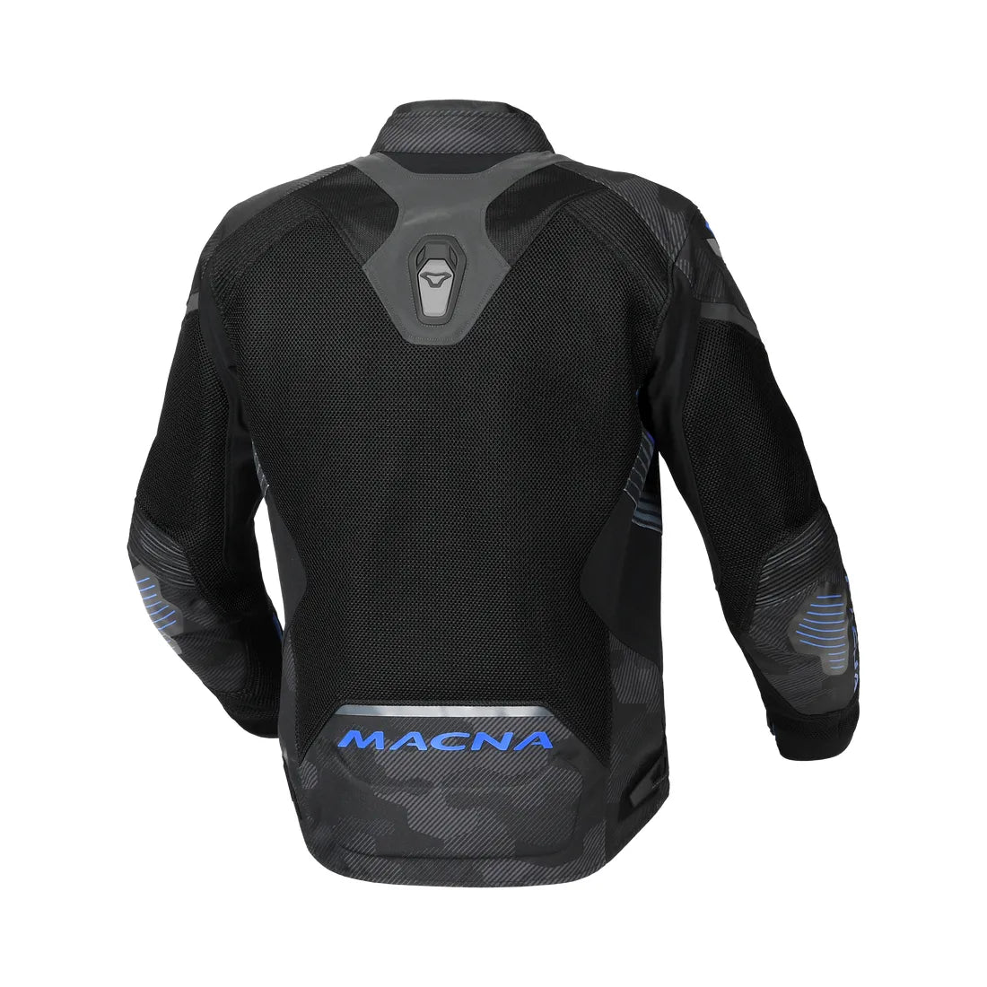 Macna Novic hombre Chaqueta textil moto Negro Gris Camuflaje Azul