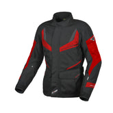 Macna Rancher mujer Chaqueta textil moto Negro Rojo