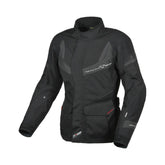 Macna Rancher mujer Chaqueta textil impermeable moto Negro Gris