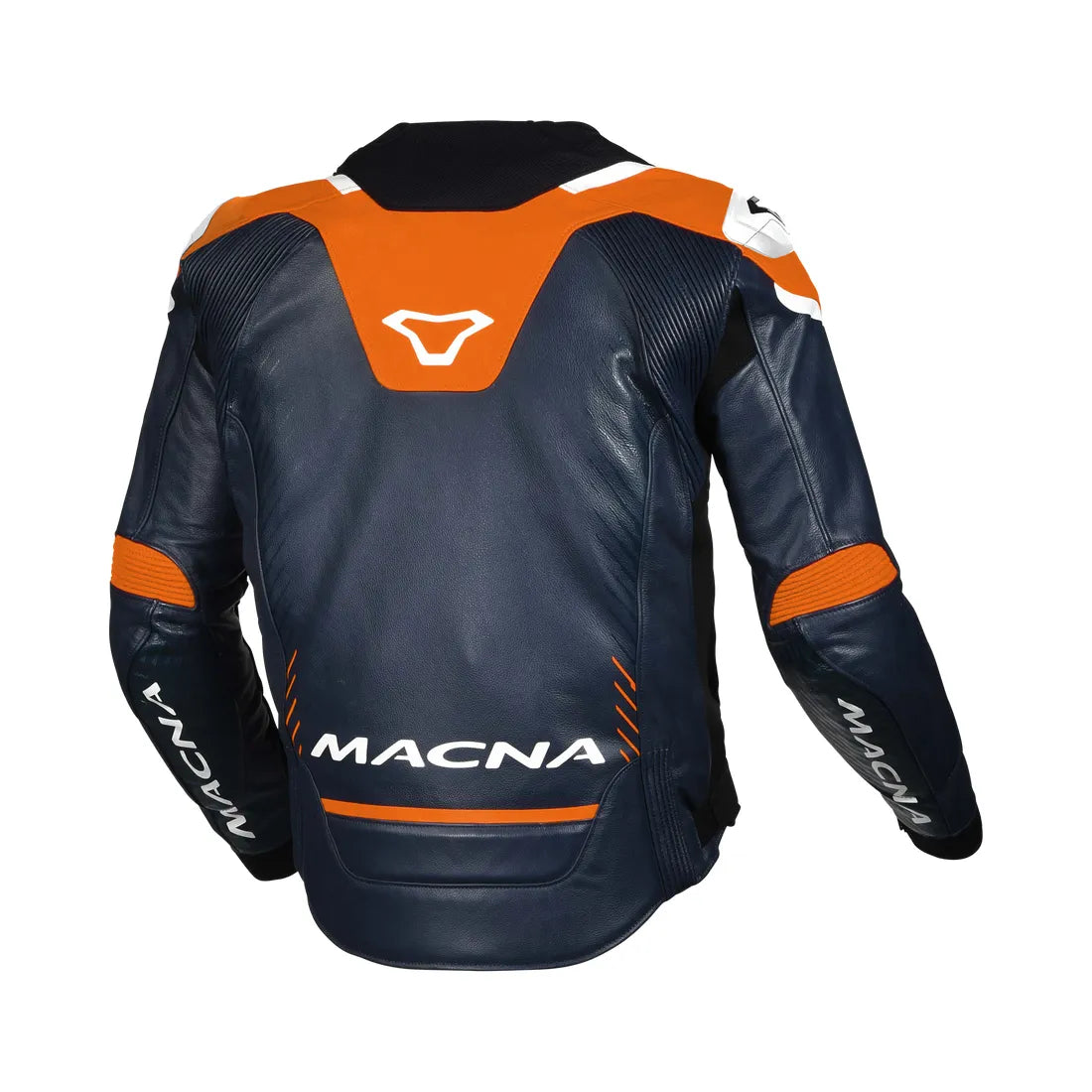 Macna Tronniq Chaqueta Cuero Azul naranja blanco