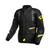 Macna Ultimax Chaqueta aventura turismo moto negro amarillo flúor