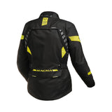 Macna Ultimax MUJER Chaqueta moto negra amarilla
