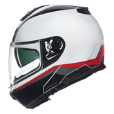 NOLAN N100-6 NCOGNITO 344 Moto Modular Casco Bianco Rosso Nero