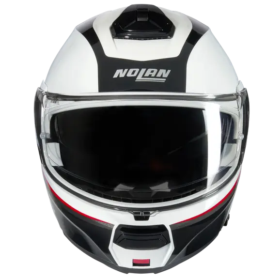 NOLAN N100-6 NCOGNITO 344 Moto Modular Casco Bianco Rosso Nero