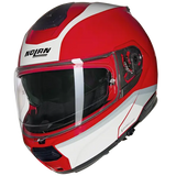 NOLAN N100-6 INCOGNITO 345 Modular Casco Rosso Bianco Argento