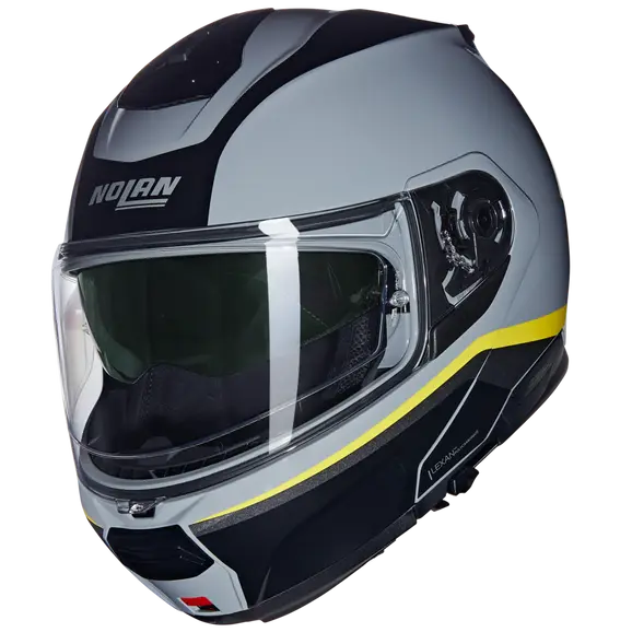 NOLAN N100-6 INCOGNITO 346 Modular Casco Grigio Giallo Nero
