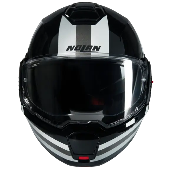 NOLAN N120-1 Lineo 348 Modular Casco Nero Bianco Argento