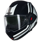 NOLAN N120-1 Lineo 348 Modular Casco Nero Bianco Argento