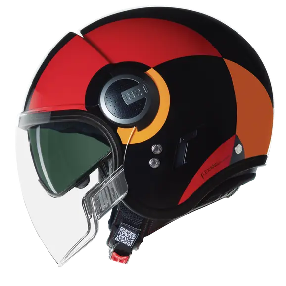 NOLAN N21 Visor Bicromo 350 cara abierta Casco Nero Rosso Arancione