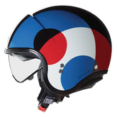 NOLAN N21 06 BICROMO 345 MINI JET CASCO NEGRO AZUL ROJO BLANCO