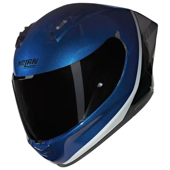 NOLAN VERNICIATURA SPECIALE 346 Integral Casco Azul Profondo Nero Argento