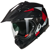 NOLAN N70-2 X 06 RUVIDO 342 CARA COMPLETA CASCO NEGRO ROJO BLANCO